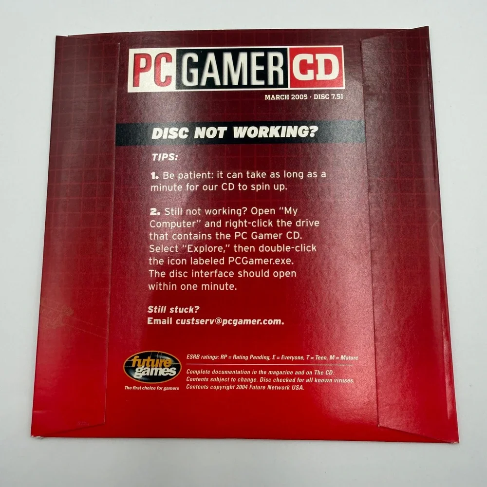 PC Gamer CD March 2005 Disc 7.51 Act of War 566MB Demo Vintage Gaming